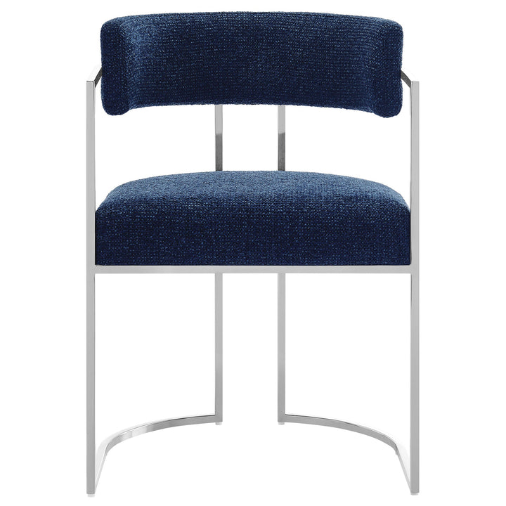 Orik Curved Back Dining Chair - Silver Navy Denmark Home