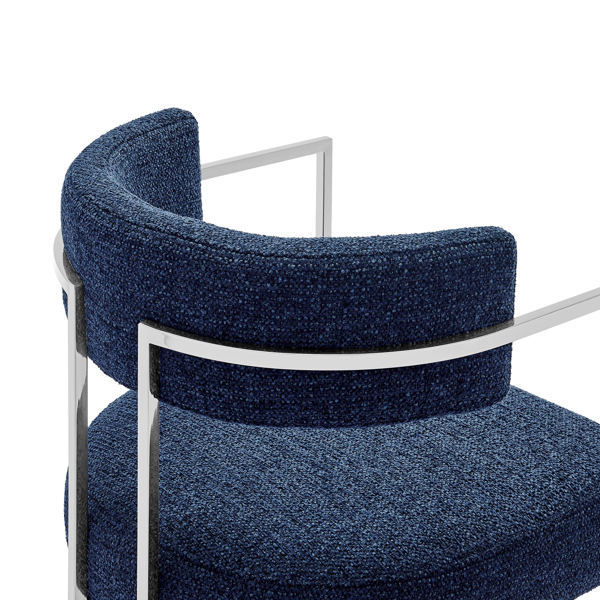 Orik Curved Back Dining Chair - Silver Navy Denmark Home