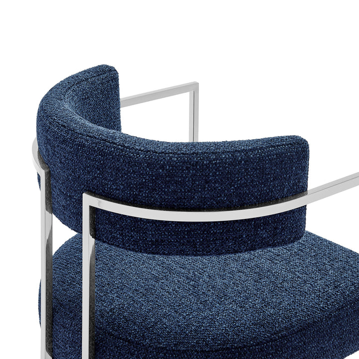 Orik Curved Back Dining Chair - Silver Navy Denmark Home