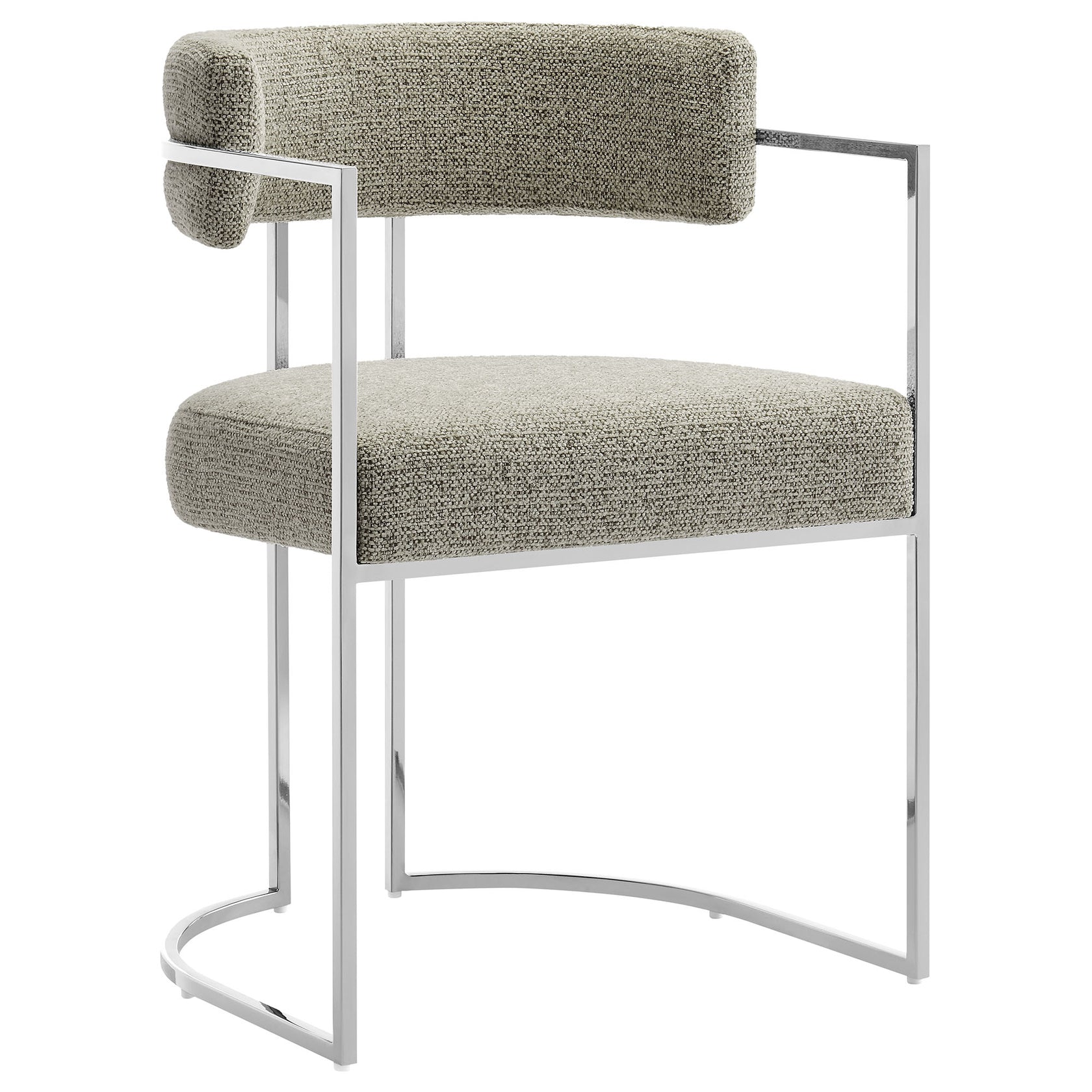 Orik Curved Back Dining Chair - Silver Wheat Denmark Home