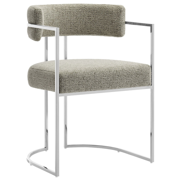 Orik Curved Back Dining Chair - Silver Wheat Denmark Home