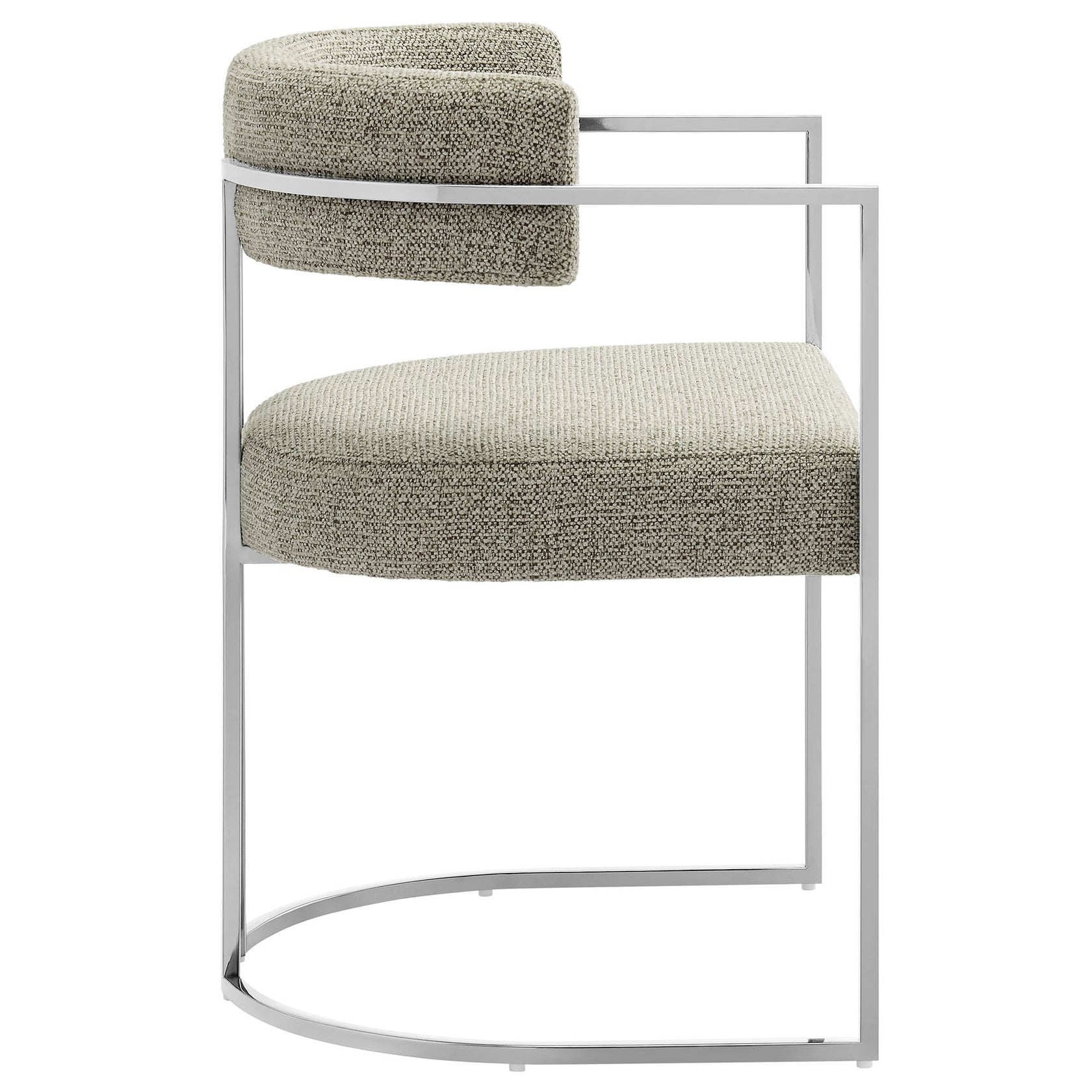 Orik Curved Back Dining Chair - Silver Wheat Denmark Home