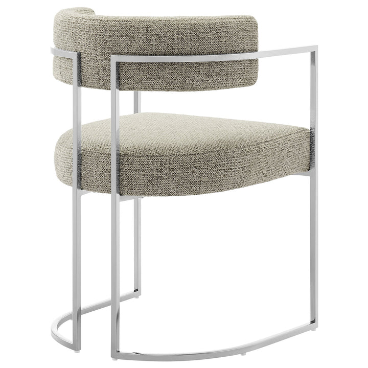 Orik Curved Back Dining Chair - Silver Wheat Denmark Home
