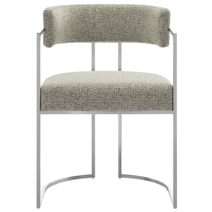 Orik Curved Back Dining Chair - Silver Wheat Denmark Home