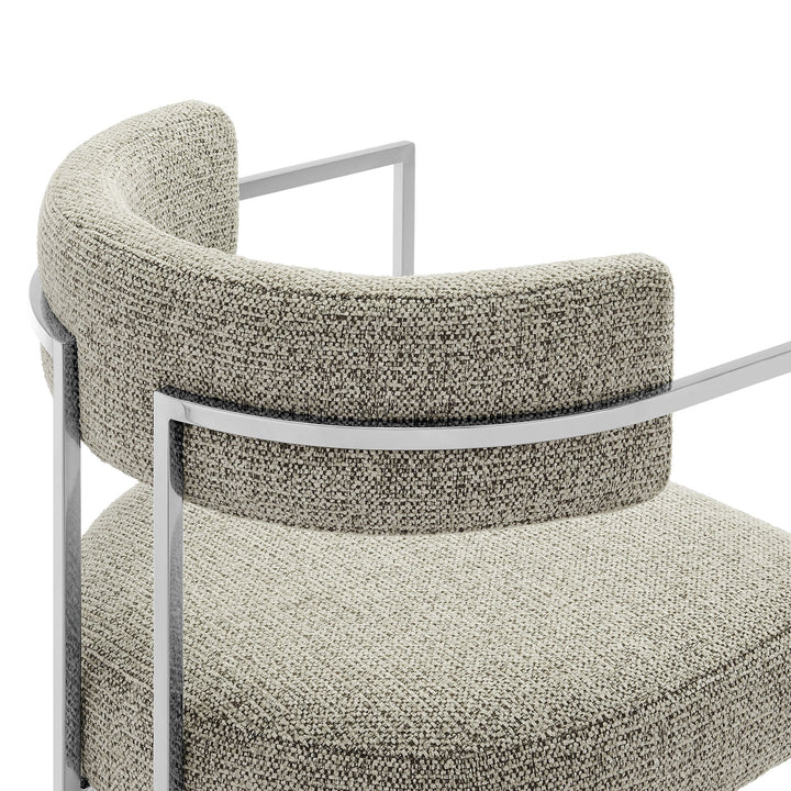 Orik Curved Back Dining Chair - Silver Wheat Denmark Home