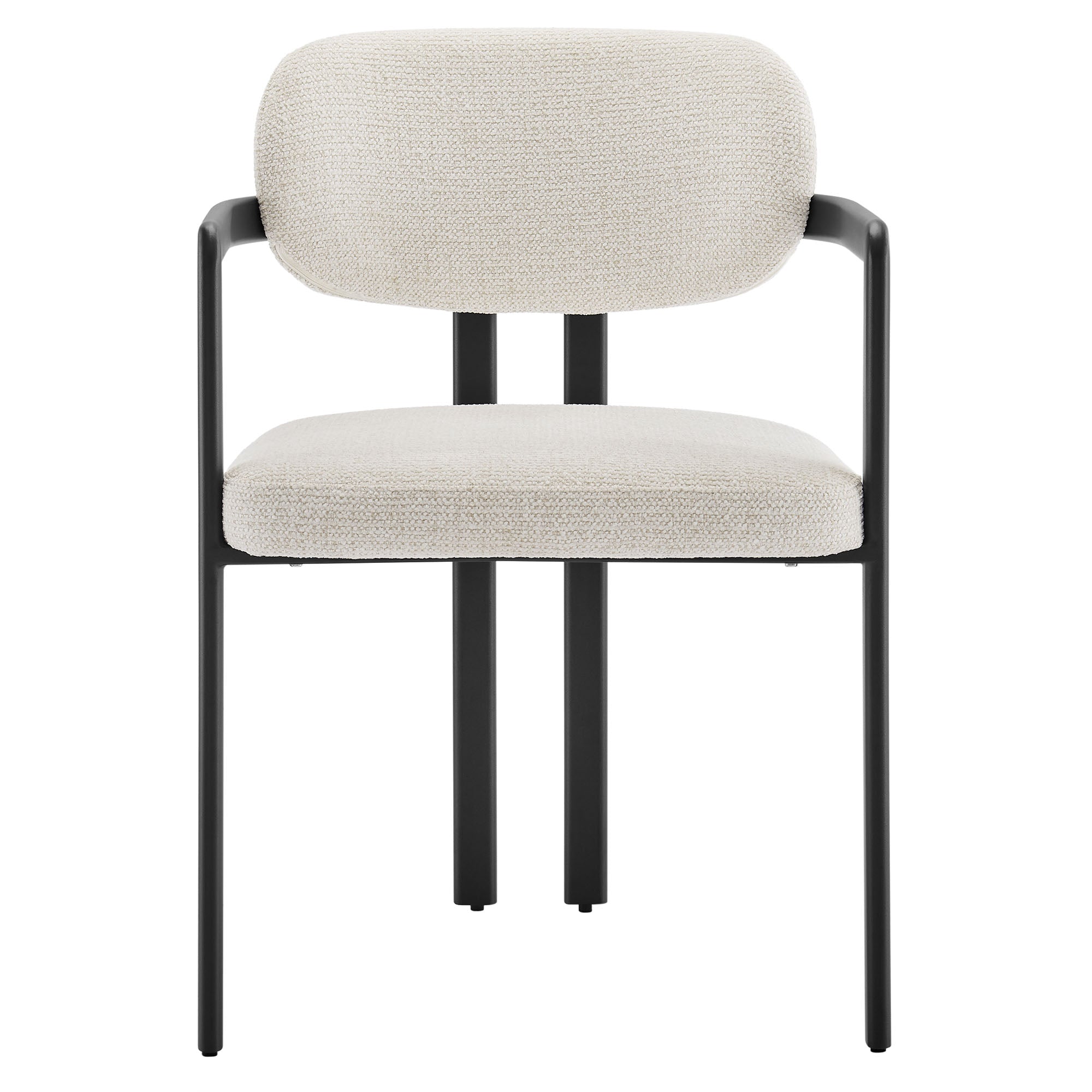 Vink Upholstered Barrel Dining Chair - Black Cream Denmark Home