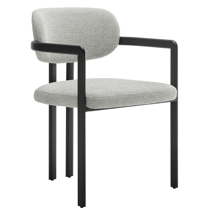Vink Upholstered Barrel Dining Chair - Black Cream (Copy) Denmark Home