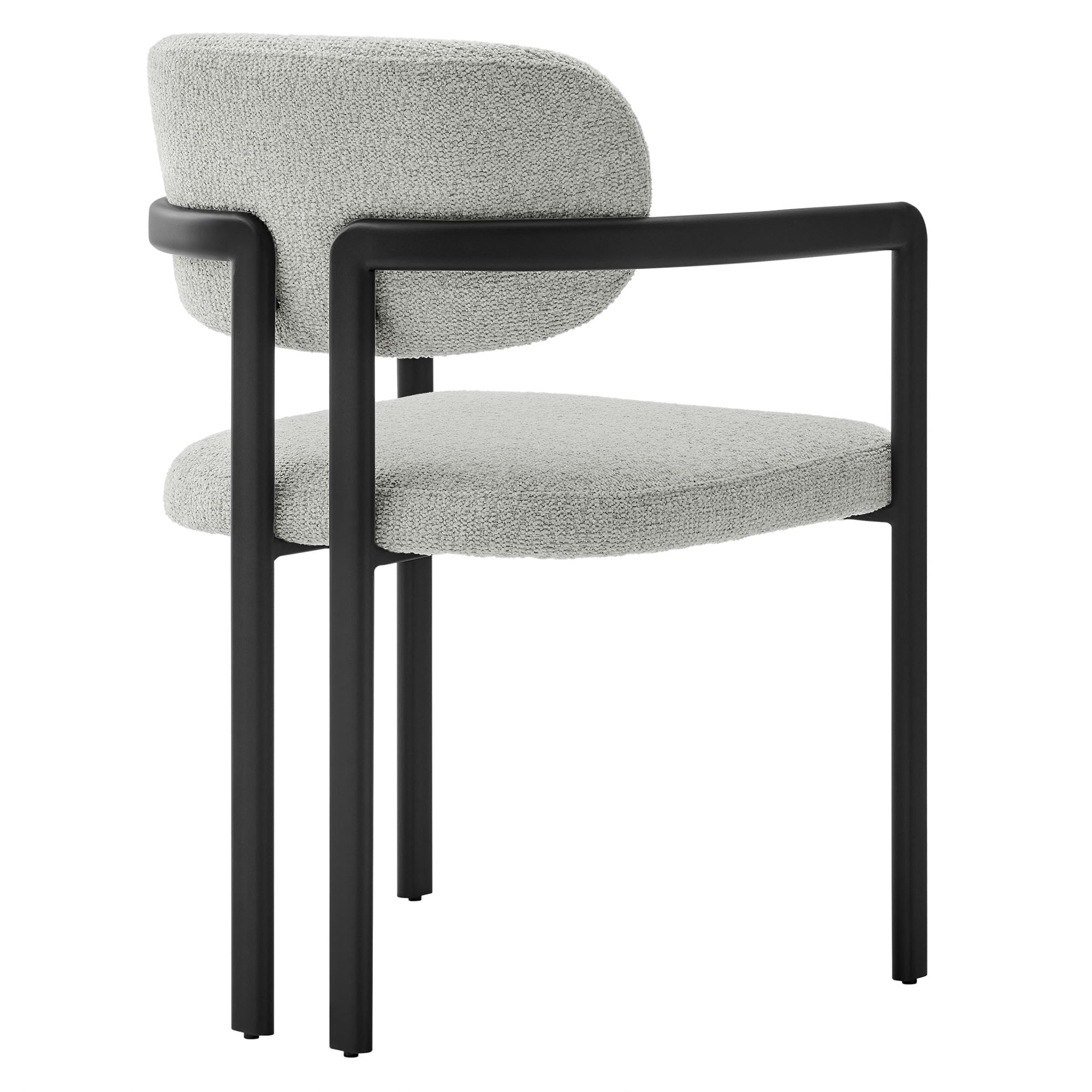 Vink Upholstered Barrel Dining Chair - Black Dove Gray Denmark Home