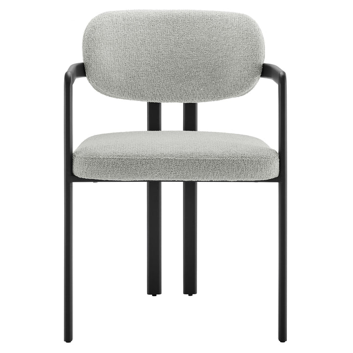 Vink Upholstered Barrel Dining Chair - Black Dove Gray Denmark Home