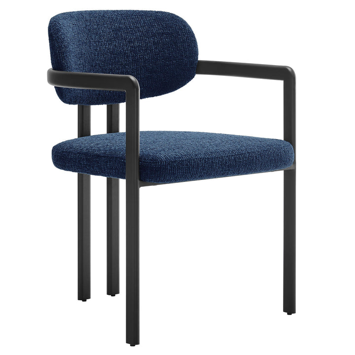 Vink Upholstered Barrel Dining Chair - Black Navy Denmark Home