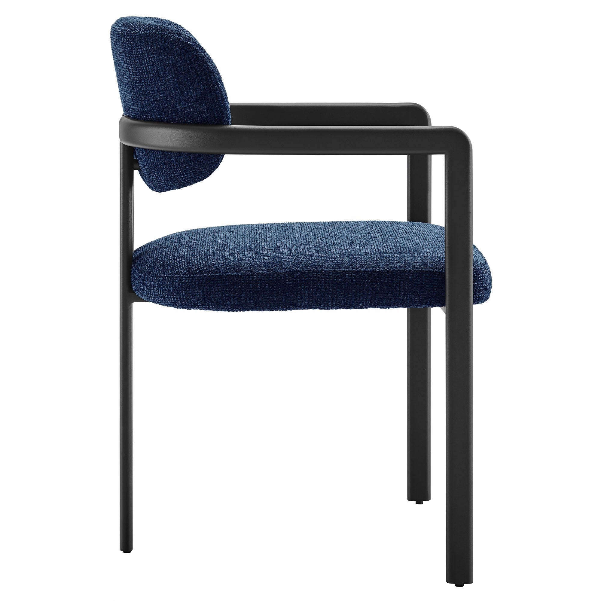 Vink Upholstered Barrel Dining Chair - Black Navy Denmark Home