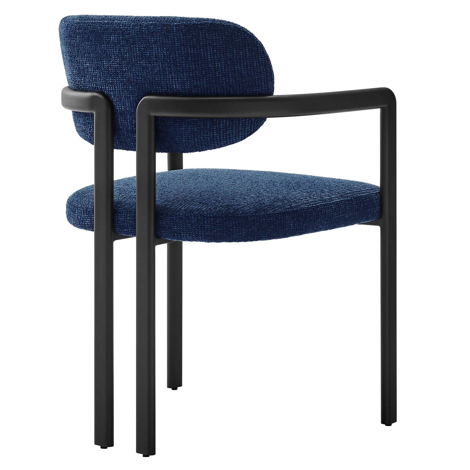 Vink Upholstered Barrel Dining Chair - Black Navy Denmark Home