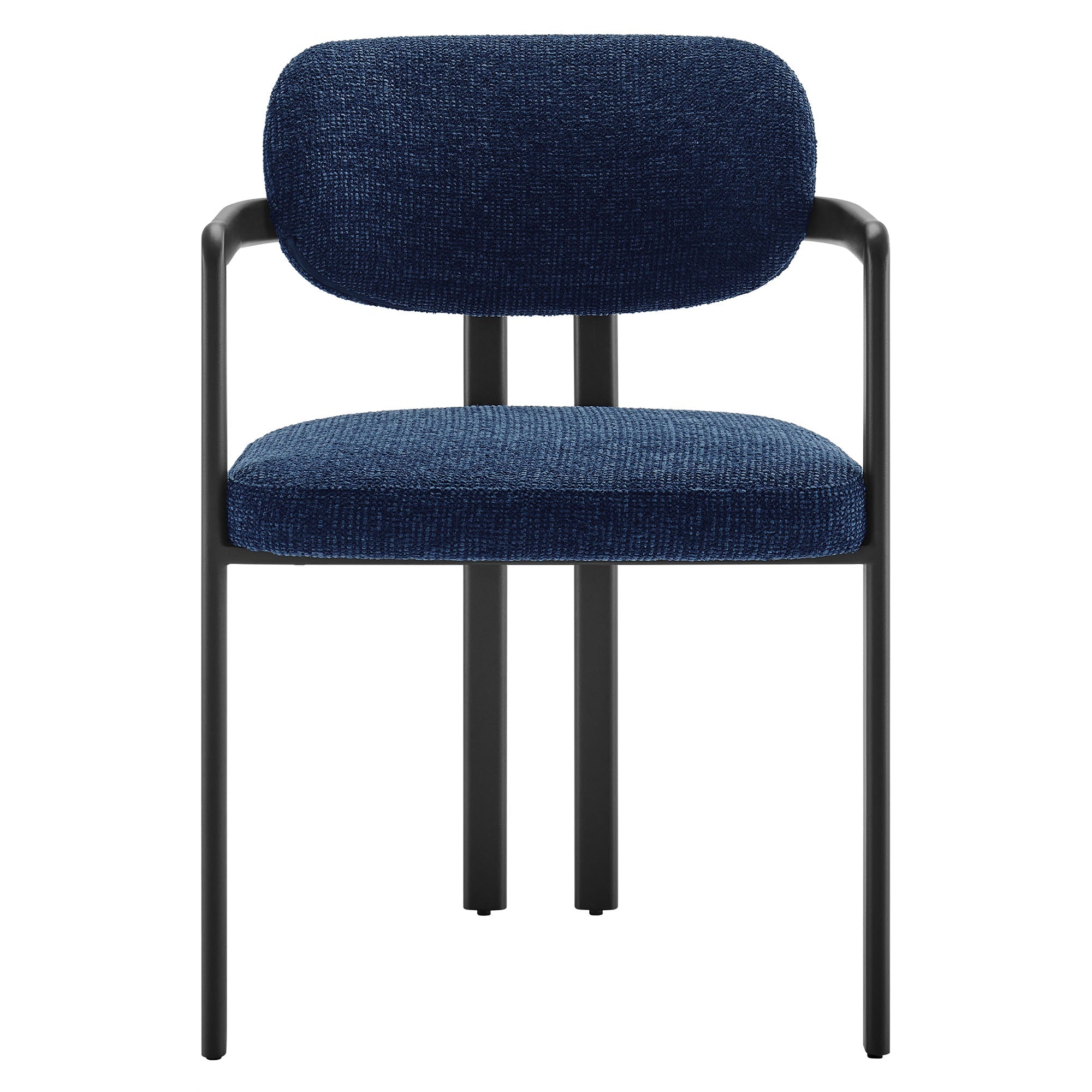 Vink Upholstered Barrel Dining Chair - Black Navy Denmark Home