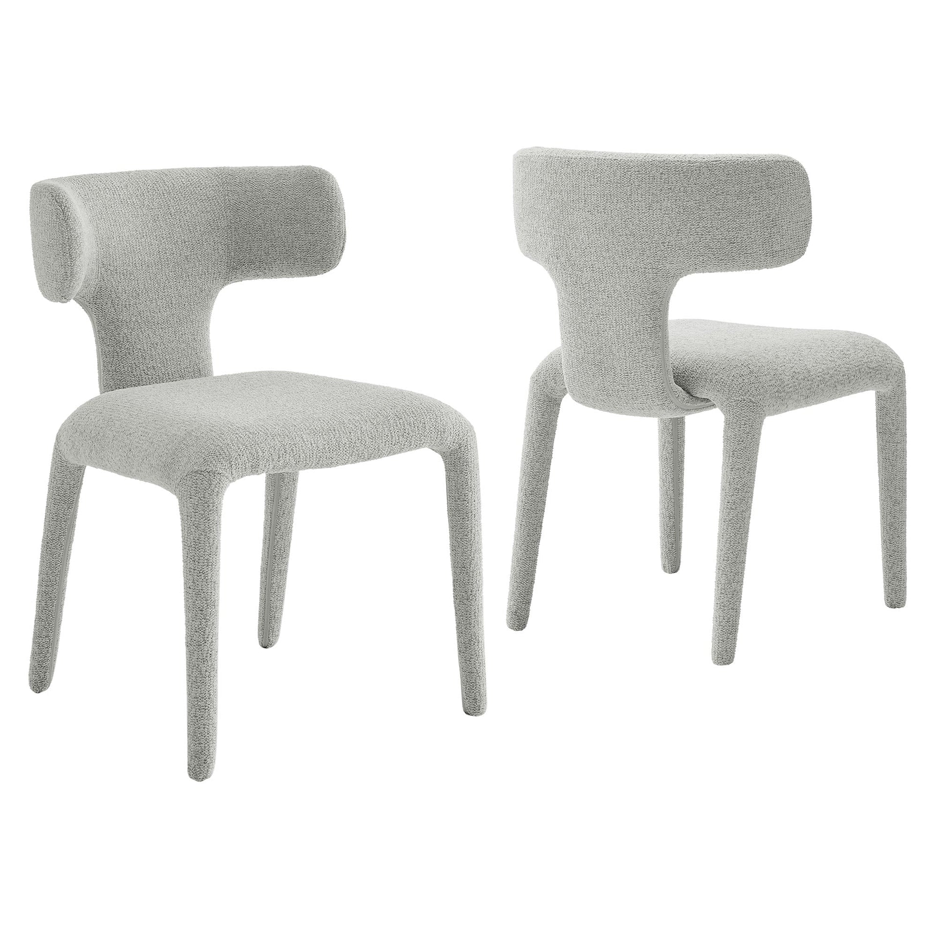 Ridge Boucle Dining Chair - Dove Gray Denmark Home