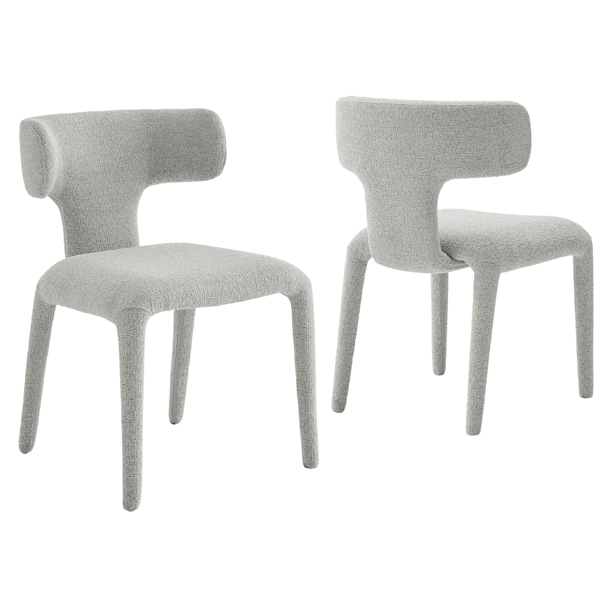 Ridge Boucle Dining Chair - Dove Gray Denmark Home