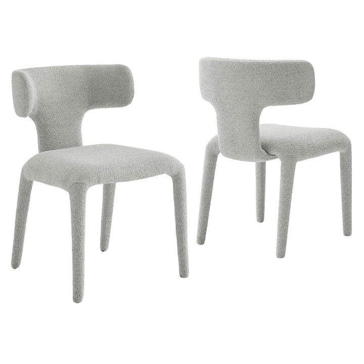 Ridge Boucle Dining Chair - Dove Gray Denmark Home