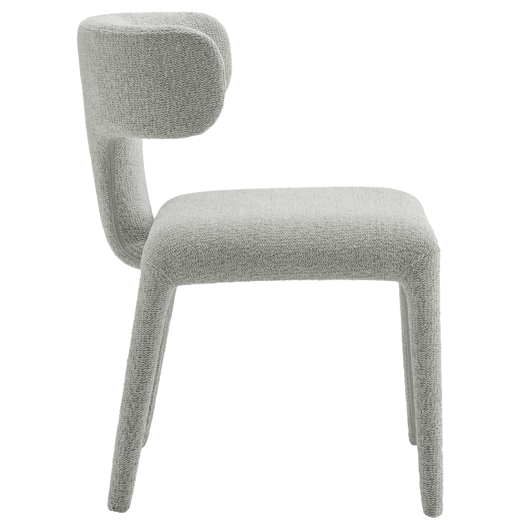 Ridge Boucle Dining Chair - Dove Gray Denmark Home