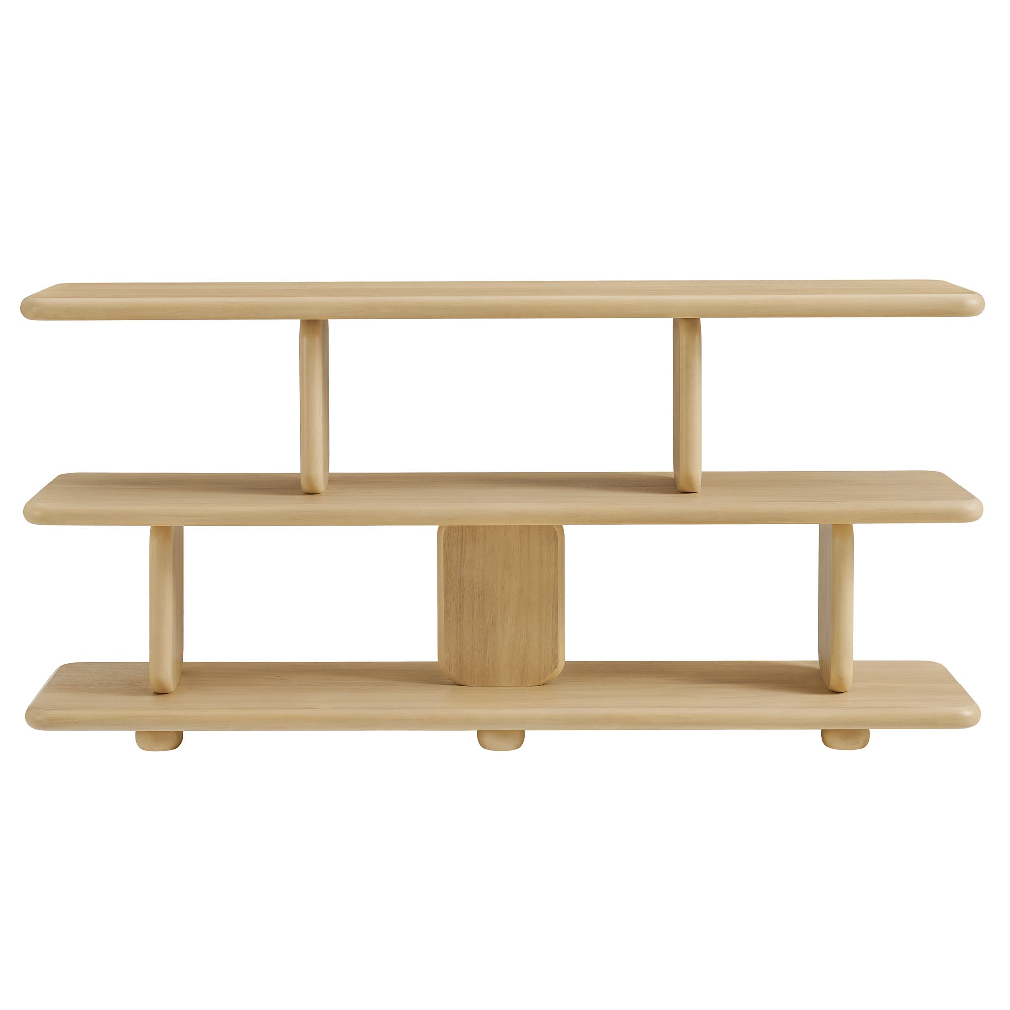 Lyle Sculptural Low Bookcase - Natural Denmark Home