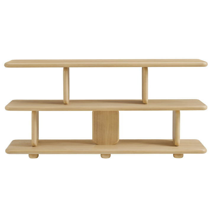 Lyle Sculptural Low Bookcase - Natural Denmark Home