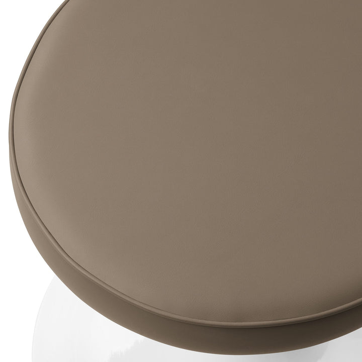 Nuvora Round Stool - Mushroom Brown Denmark Home