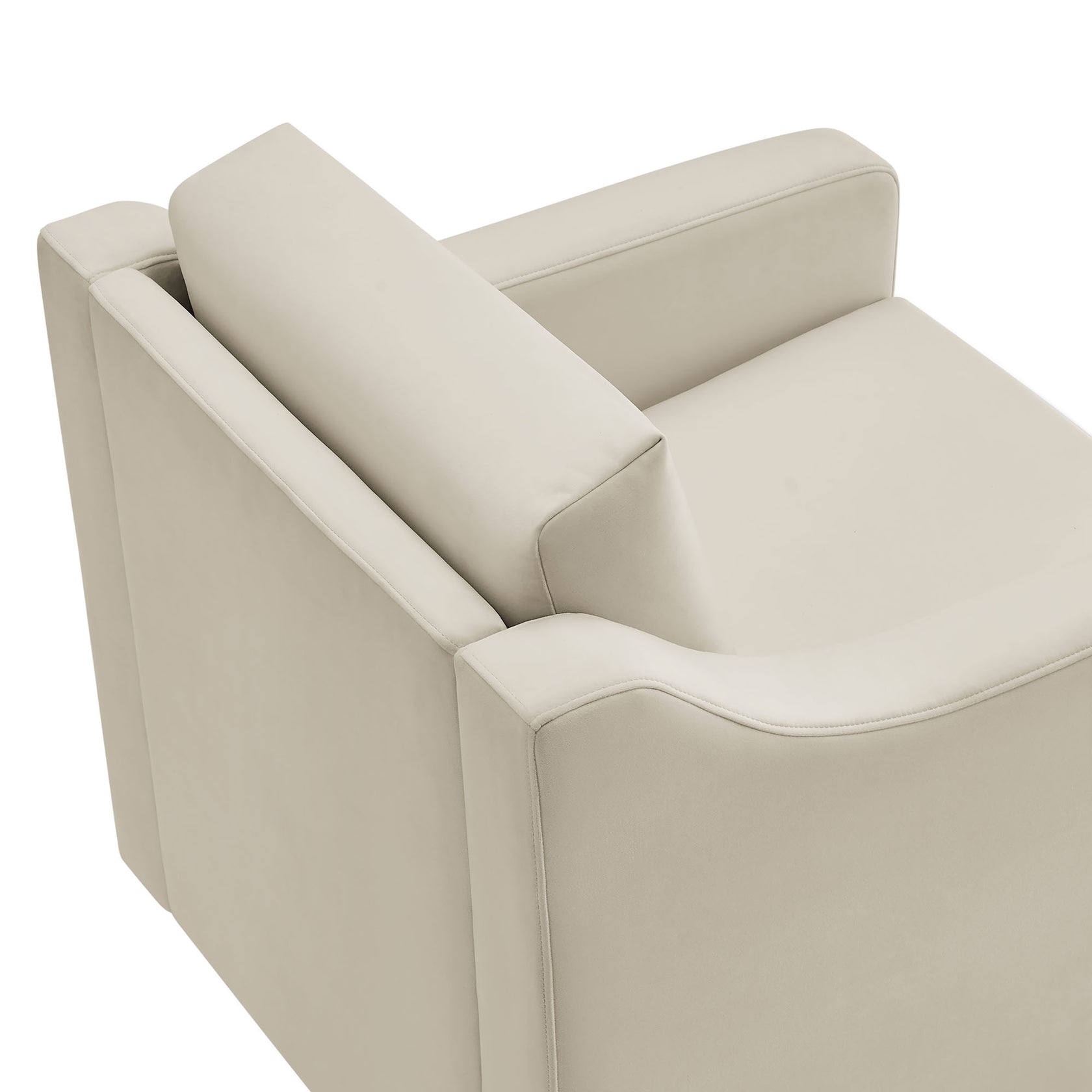 Quest Performance Velvet Swivel Accent Armchair – Alabaster Denmark Home