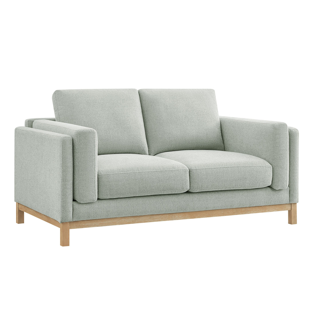 Elavare Chenille Fabric Loveseat – Mist