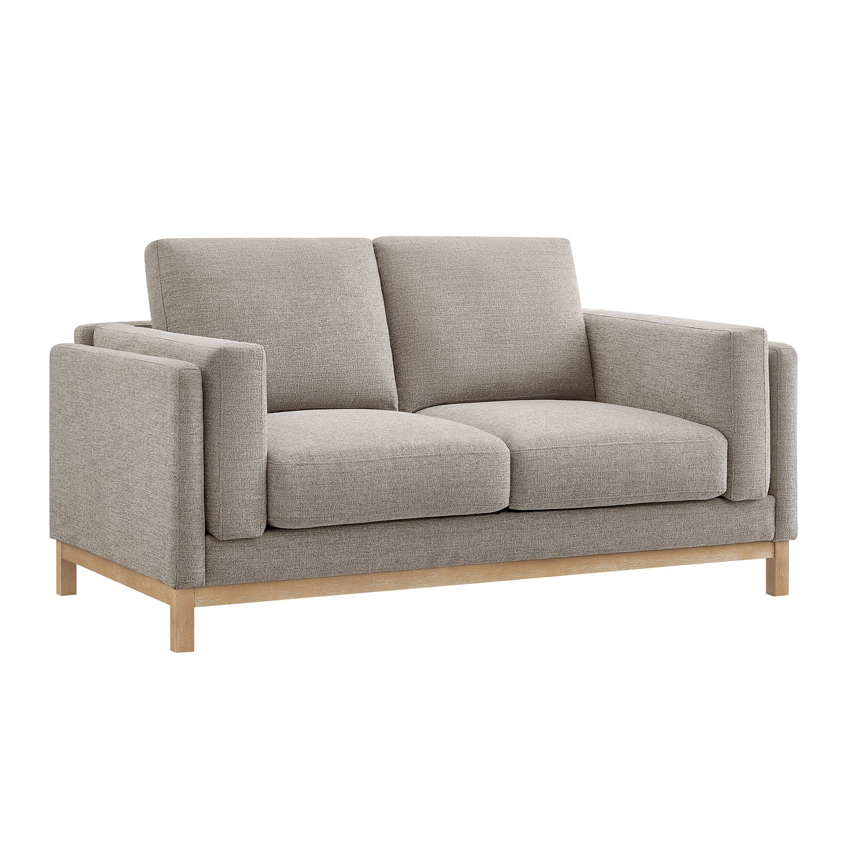 Elavare Chenille Fabric Loveseat – Pewter