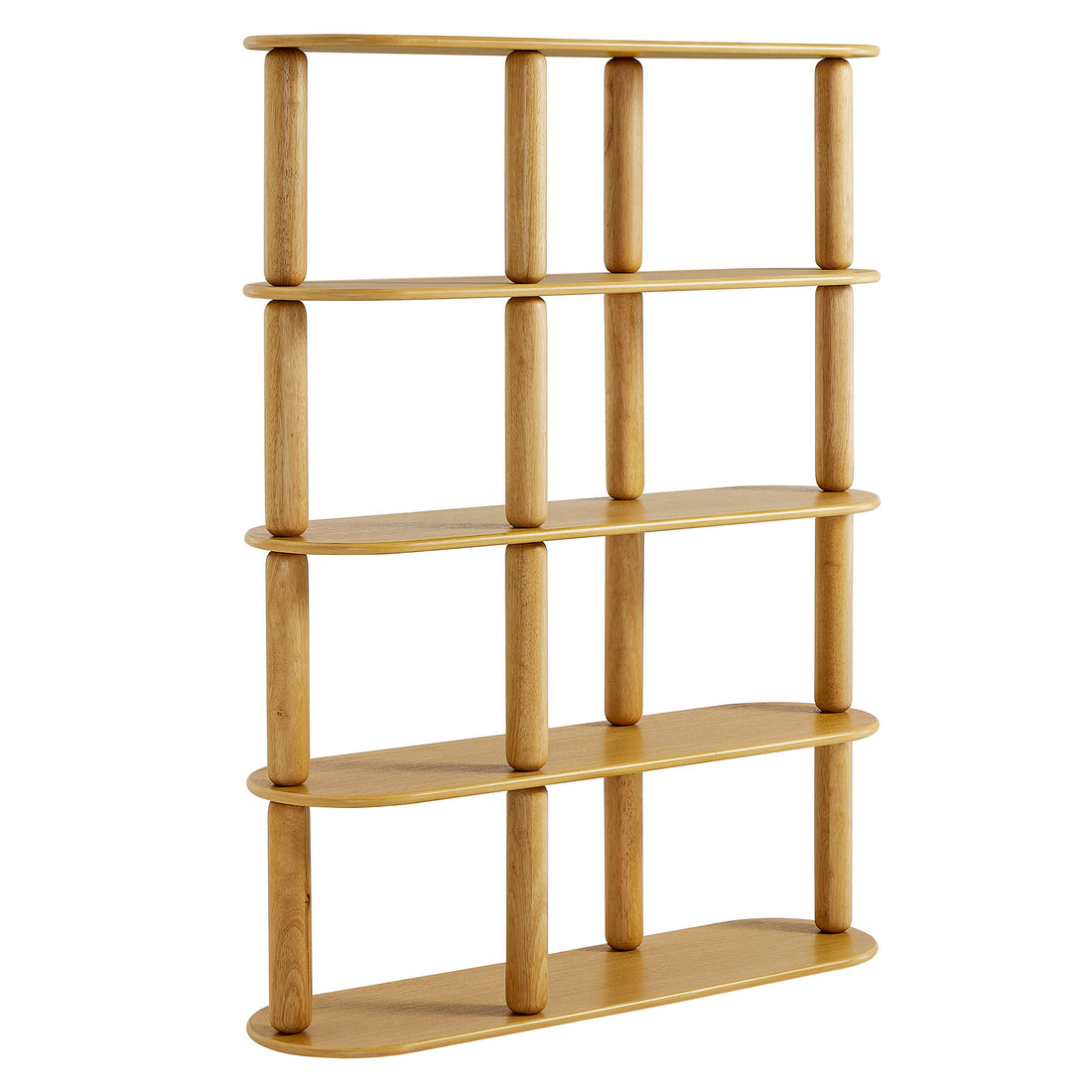 Flip Oval Bookcase - Oak Denmark Home