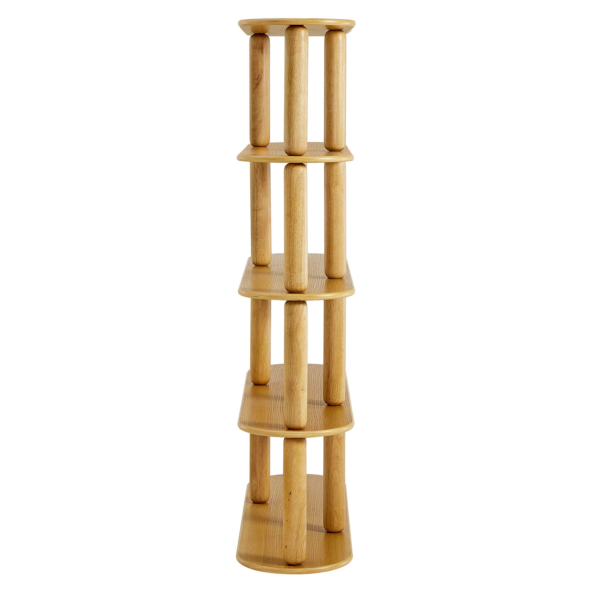 Flip Oval Bookcase - Oak Denmark Home