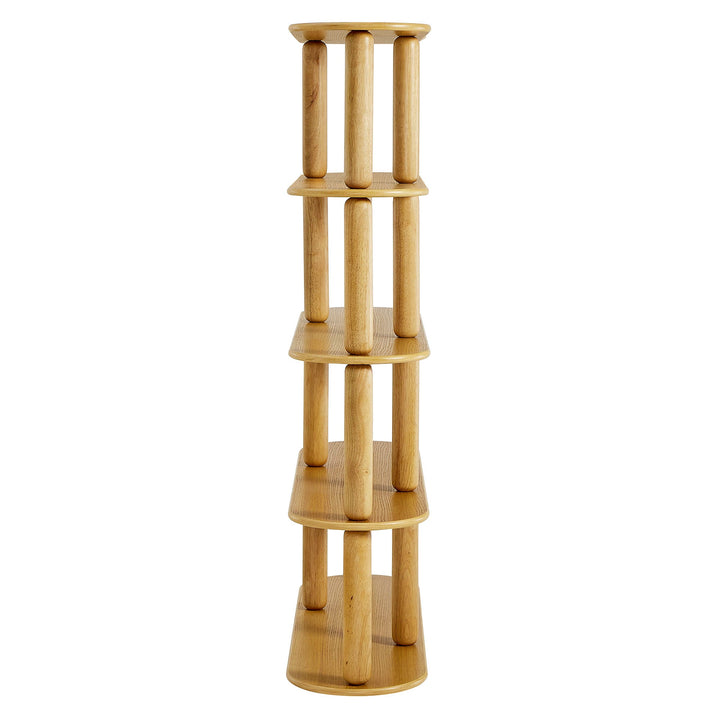 Flip Oval Bookcase - Oak Denmark Home