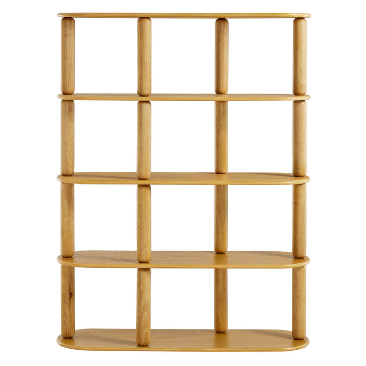 Flip Oval Bookcase - Oak Denmark Home