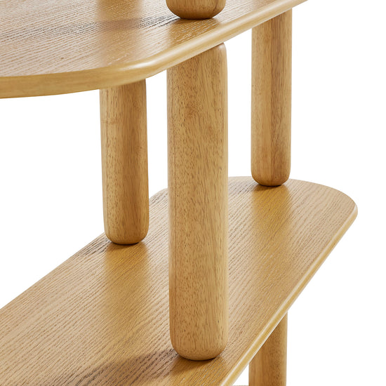 Flip Oval Bookcase - Oak Denmark Home