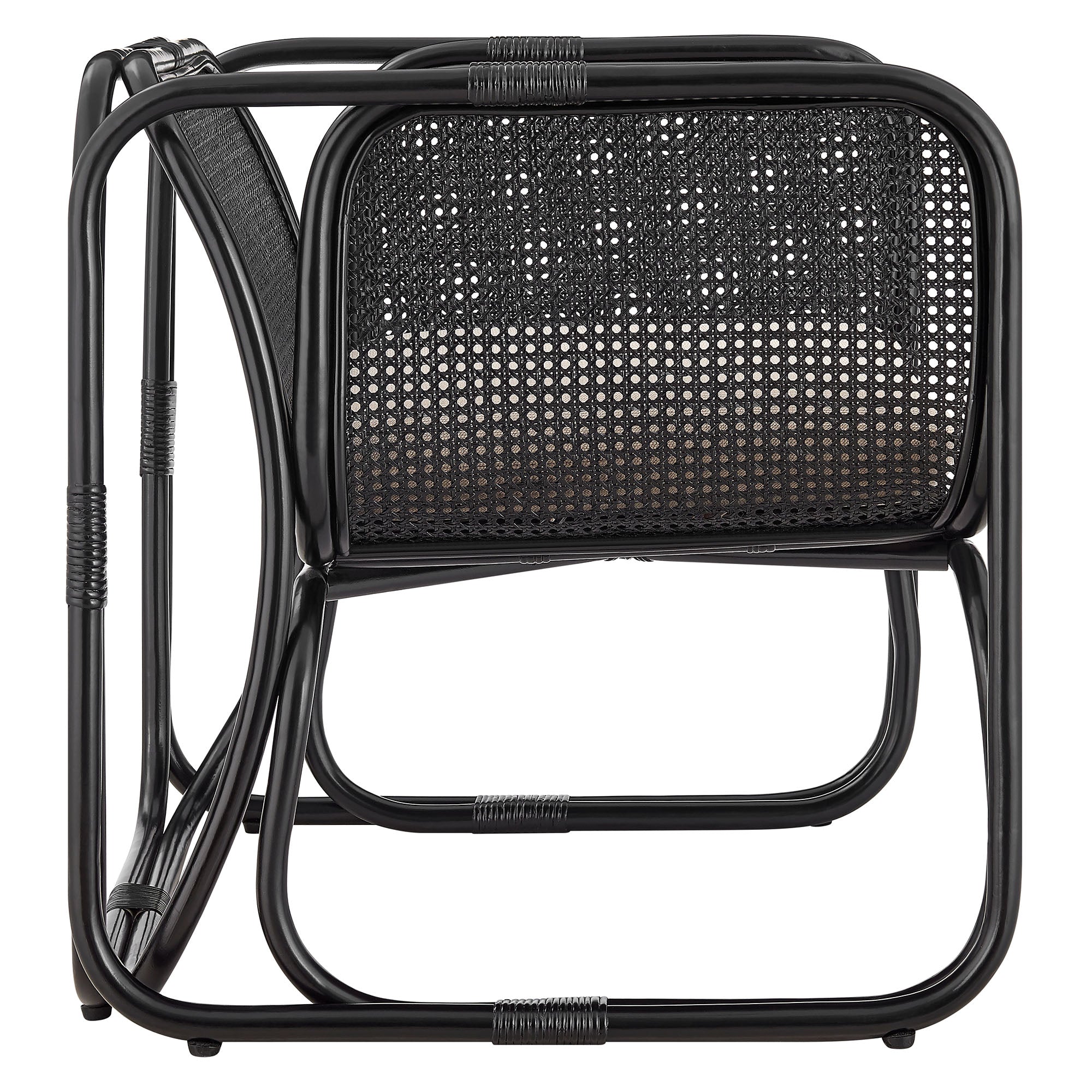 Heath Rattan Lounge Chair – Black Denmark Home