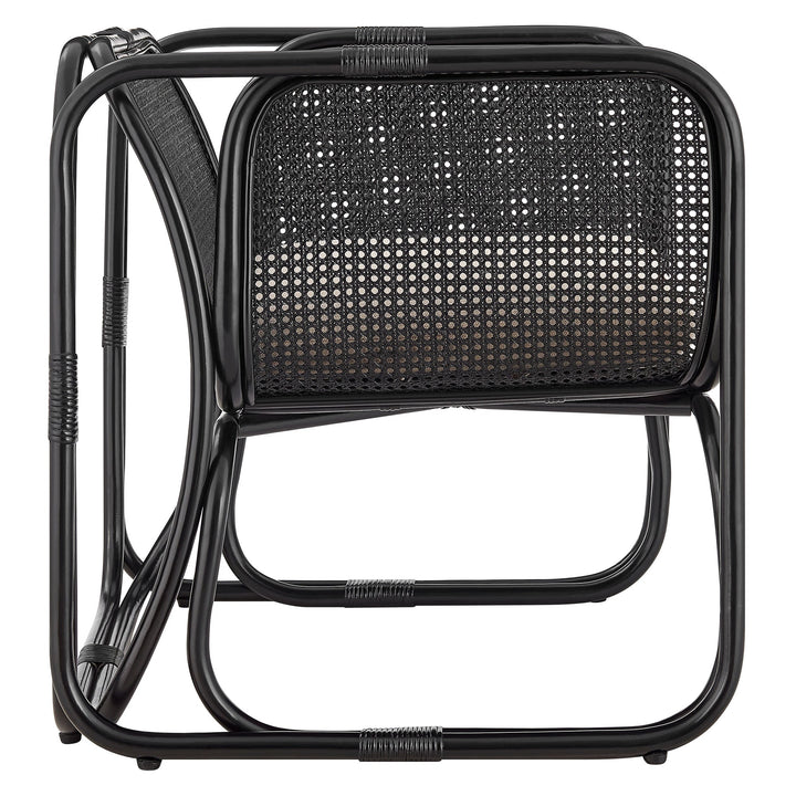 Heath Rattan Lounge Chair – Black Denmark Home