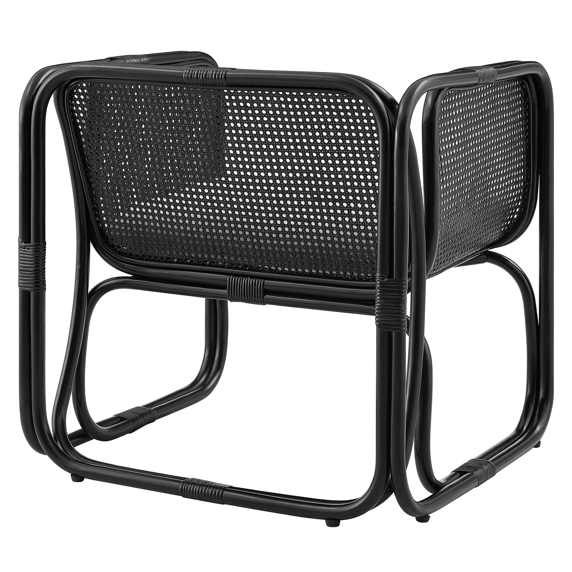 Heath Rattan Lounge Chair – Black Denmark Home