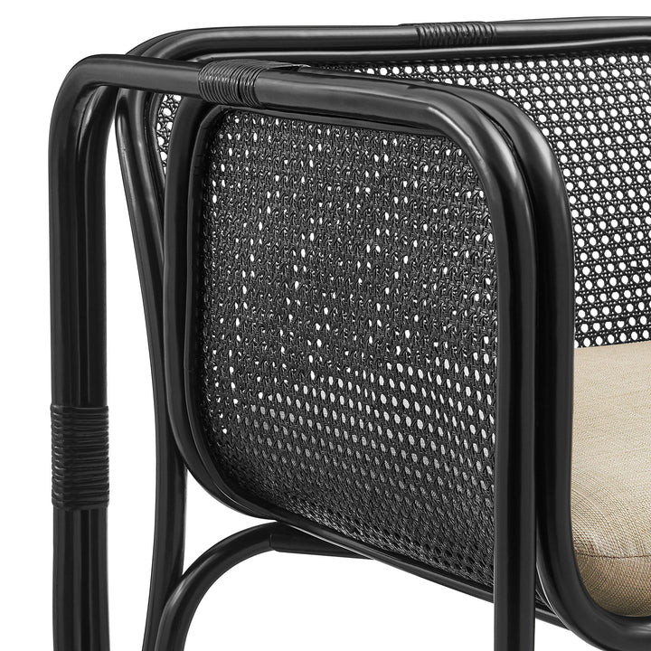 Heath Rattan Lounge Chair – Black Denmark Home