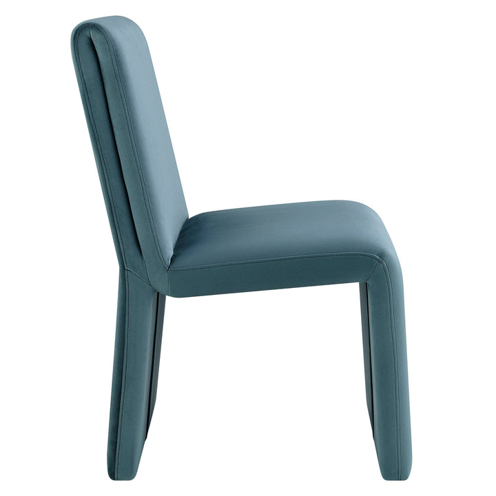 Vik Velvet Dining Chair - Cadet Blue Denmark Home