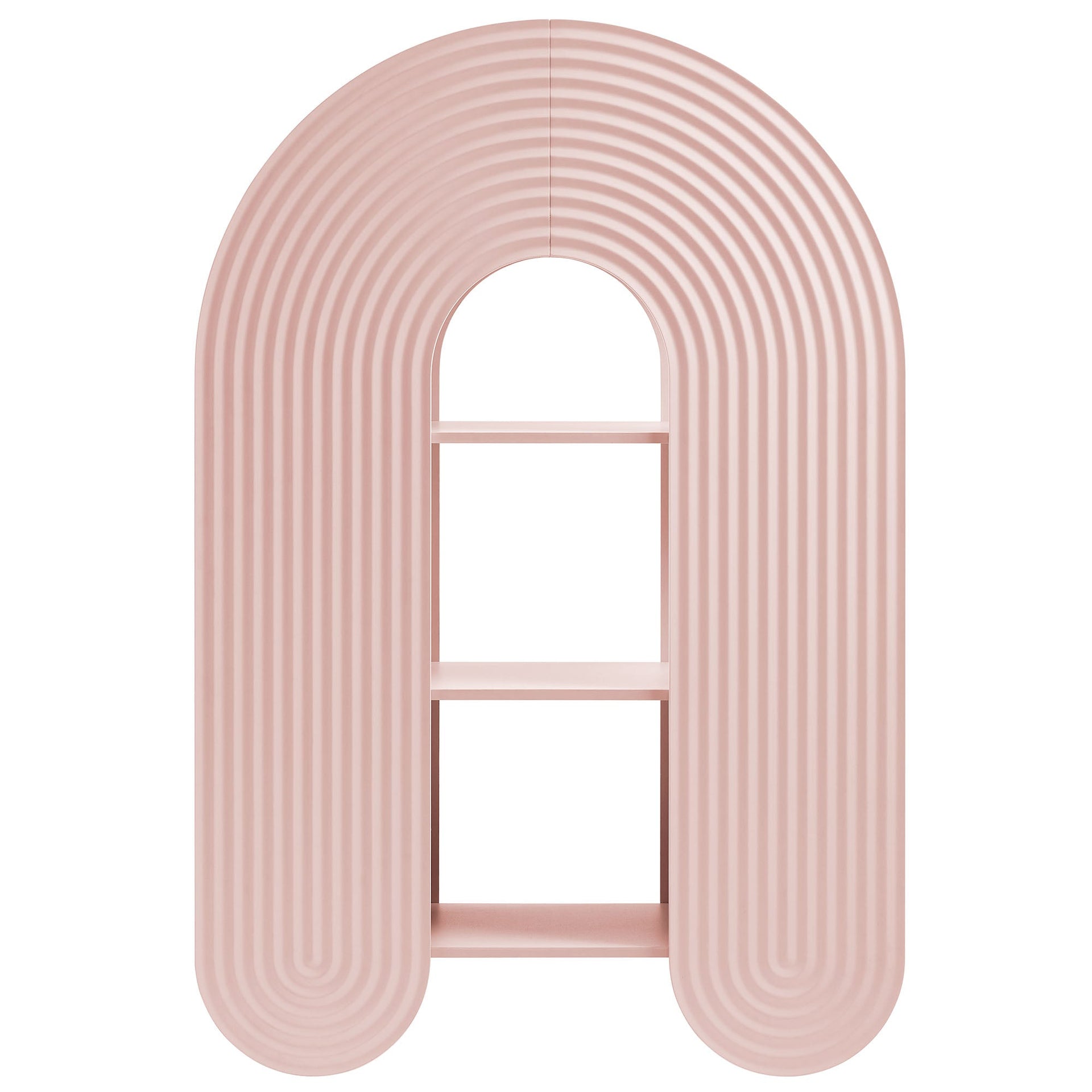 Float Arched Ripple Bookcase - Soft Pink Denmark Home