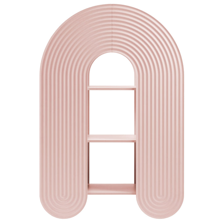 Float Arched Ripple Bookcase - Soft Pink Denmark Home