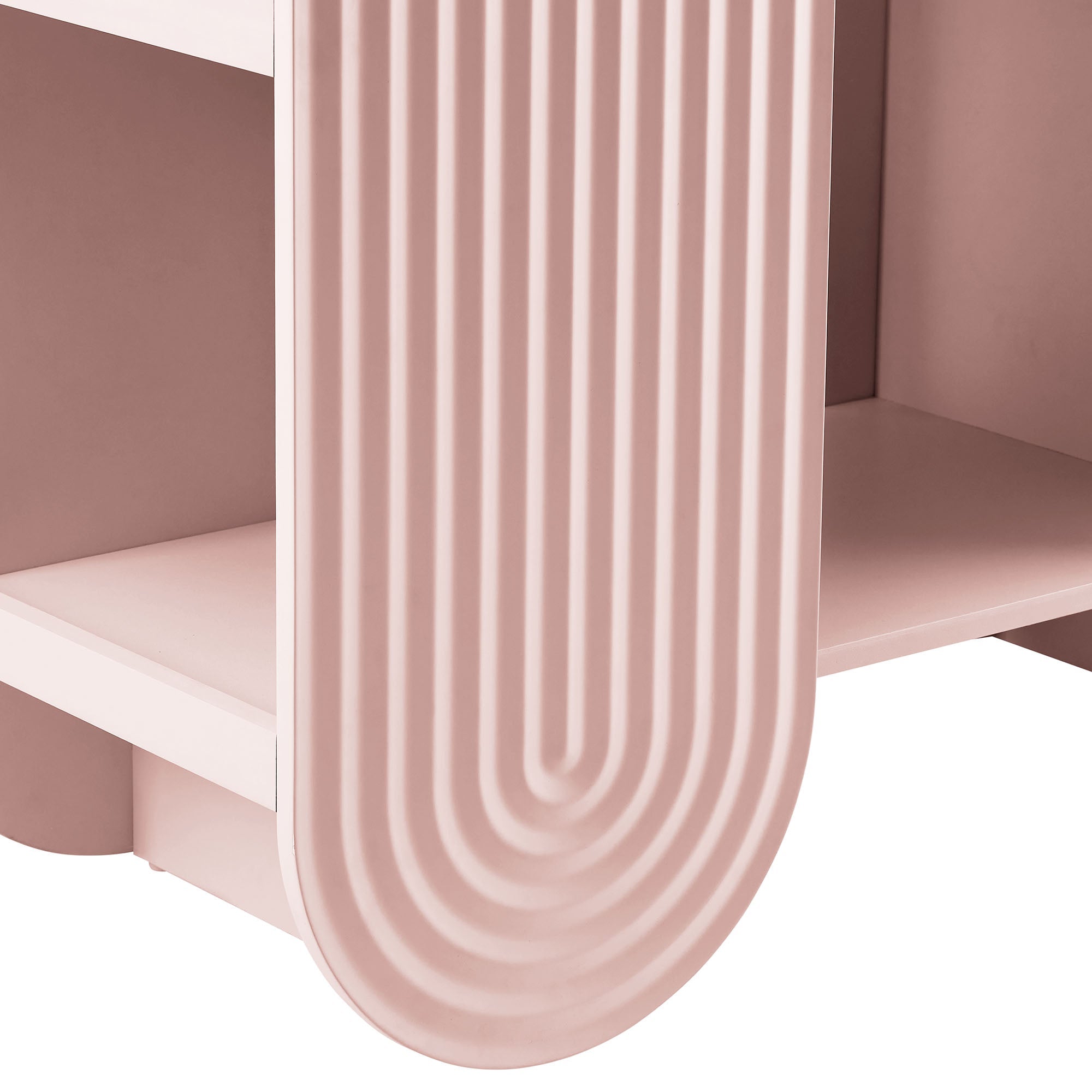 Float Arched Ripple Bookcase - Soft Pink Denmark Home