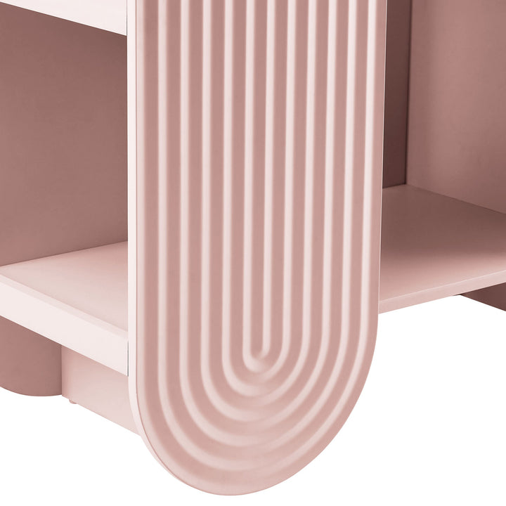Float Arched Ripple Bookcase - Soft Pink Denmark Home