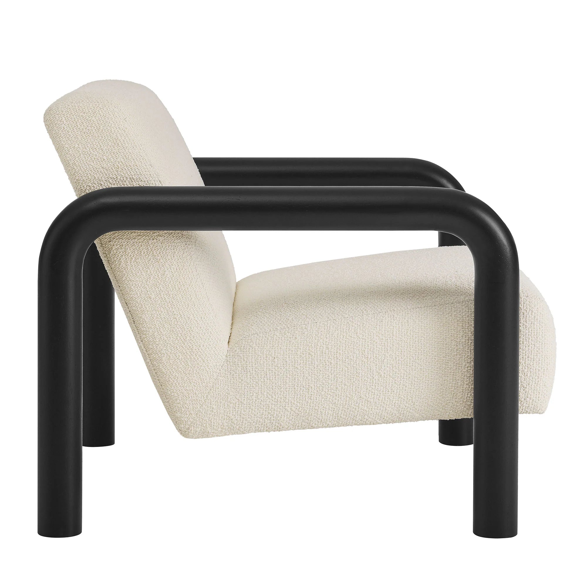 Luft Boucle Accent Chair-Cream Black Denmark Home