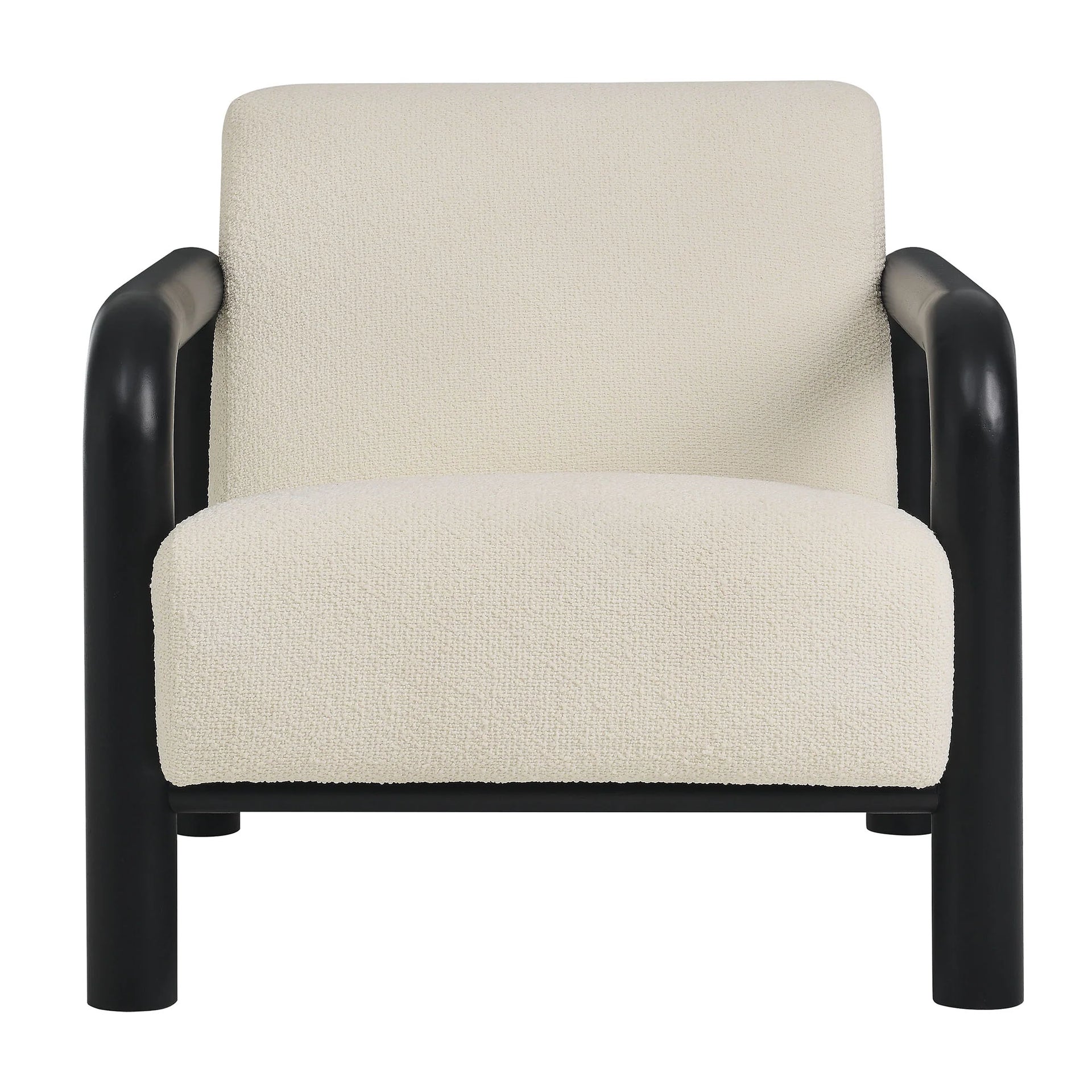 Luft Boucle Accent Chair-Cream Black Denmark Home
