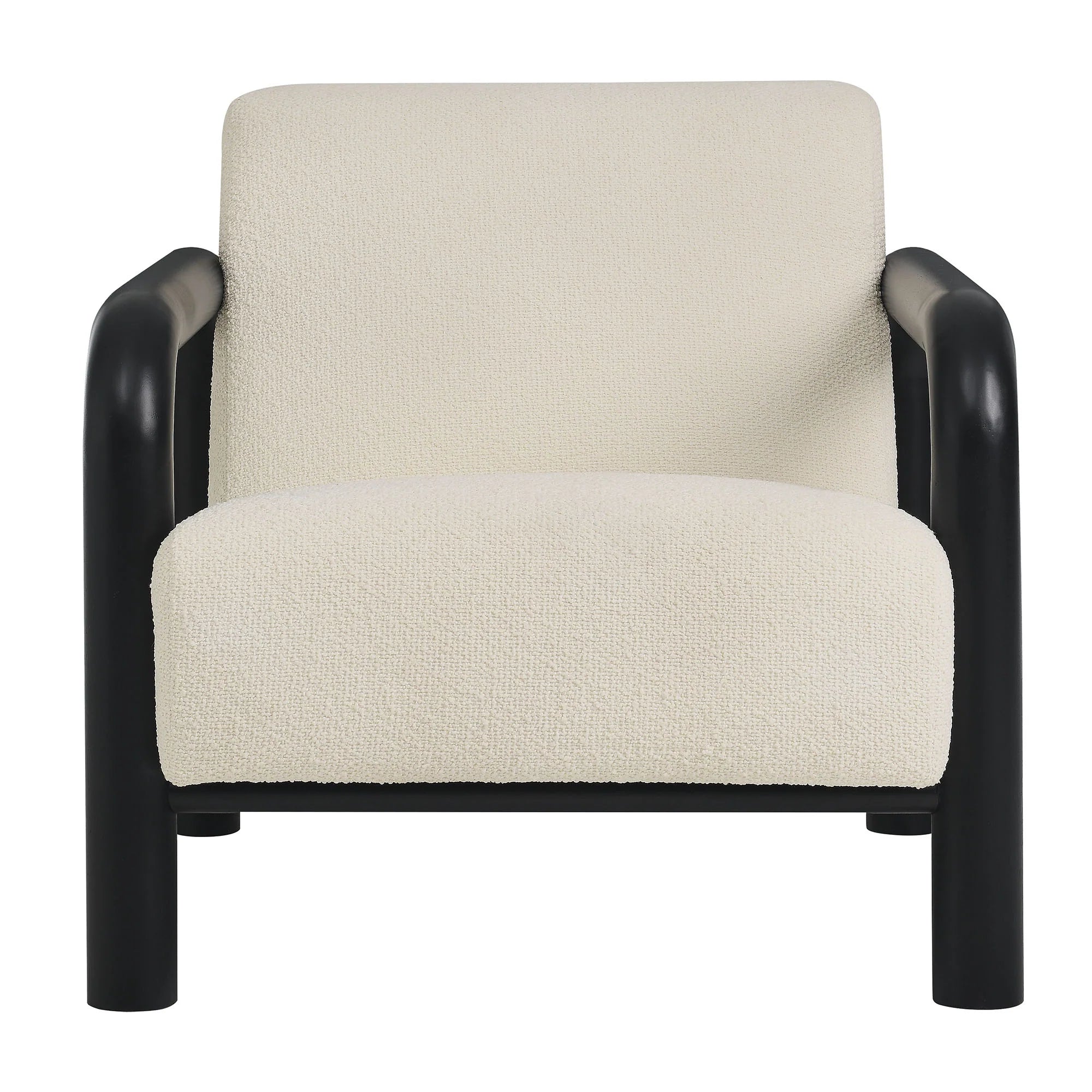Luft Boucle Accent Chair-Cream Black Denmark Home