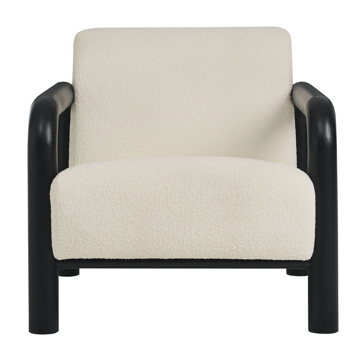 Luft Boucle Accent Chair-Cream Black Denmark Home