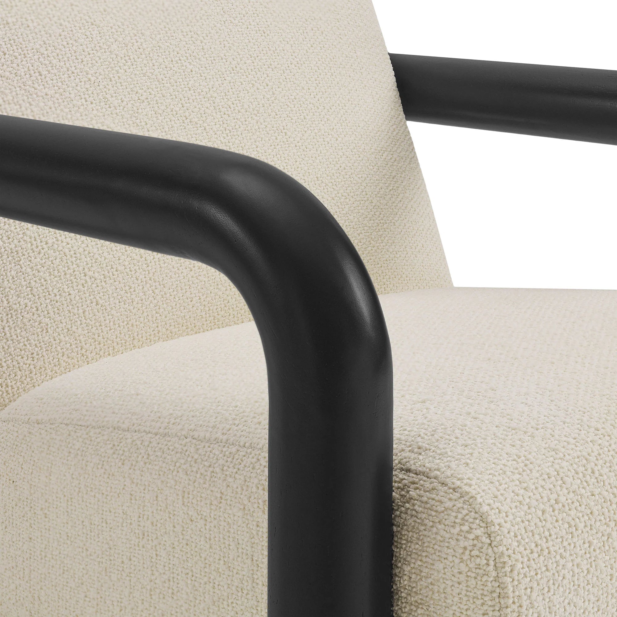 Luft Boucle Accent Chair-Cream Black Denmark Home