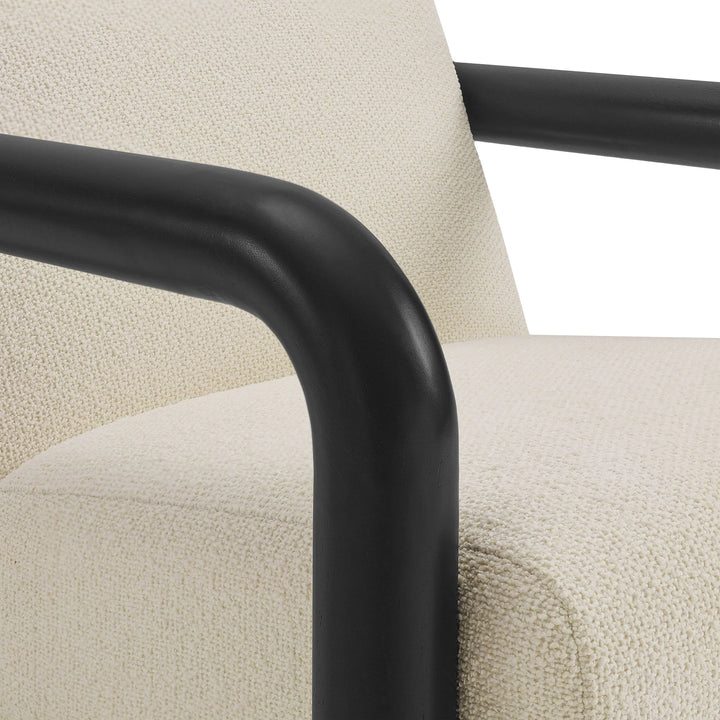 Luft Boucle Accent Chair-Cream Black Denmark Home