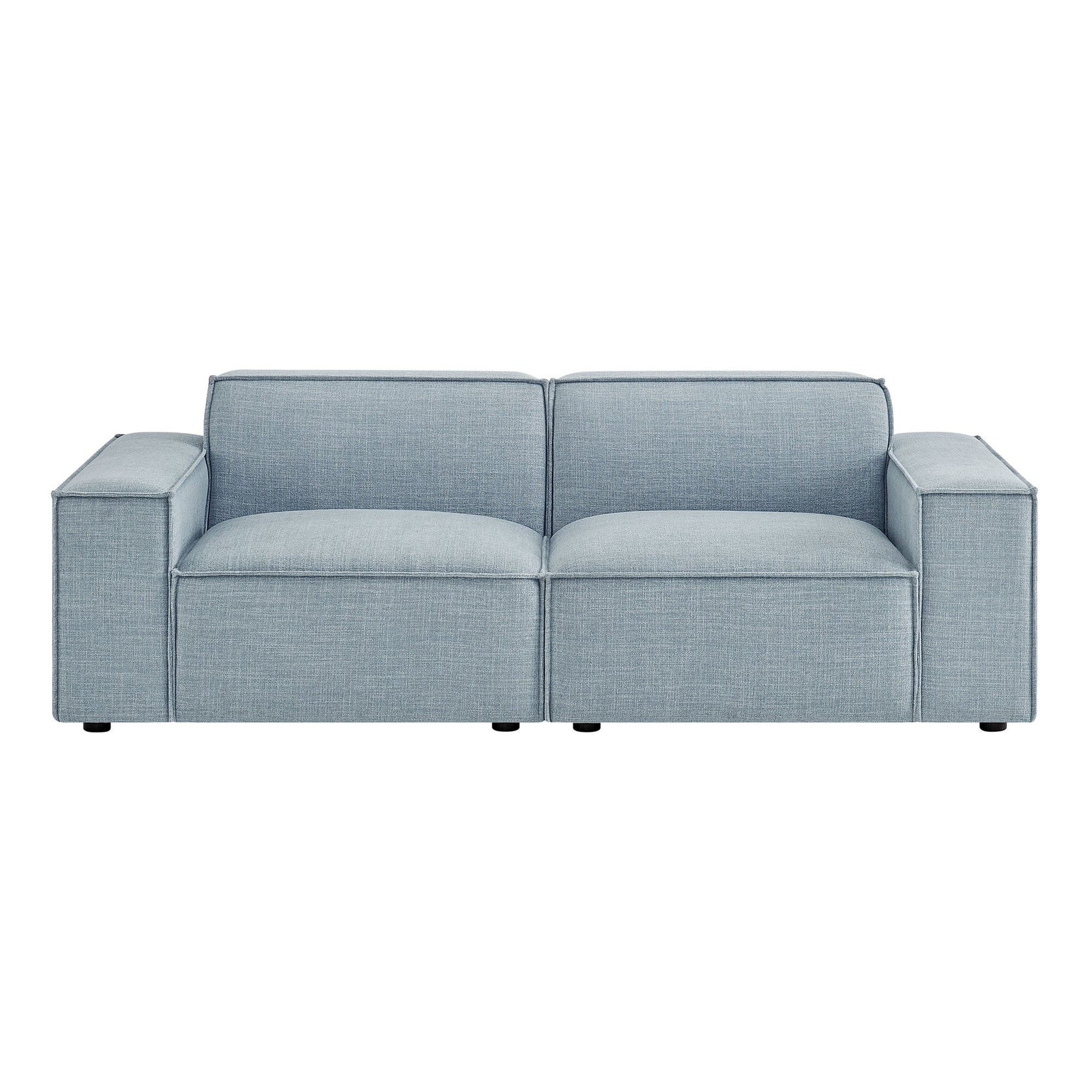 Lucent Fabric 2-Piece Sectional Loveseat – Sky Blue