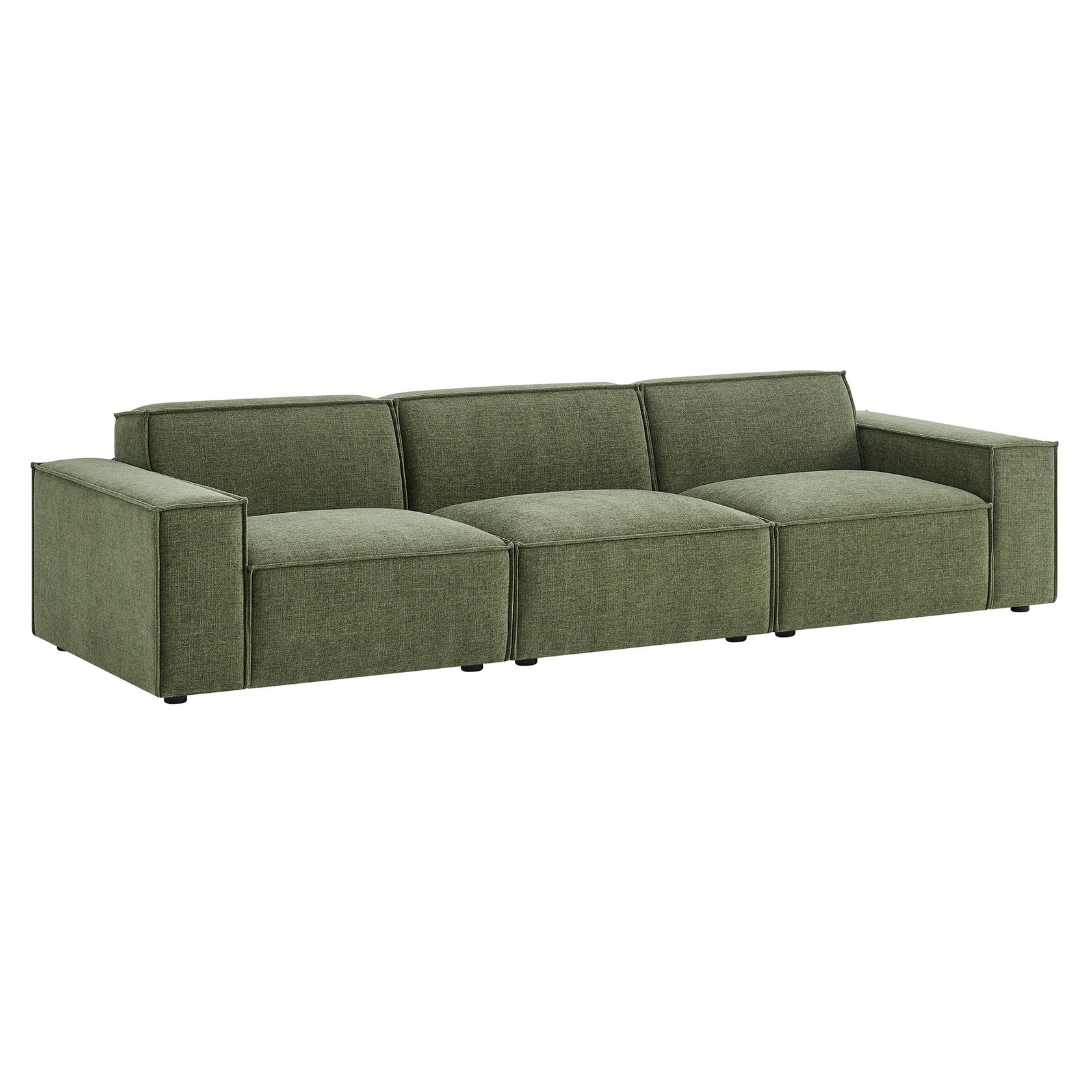 Lucent Performance Fabric 3-Piece Sectional Sofa - Foliage