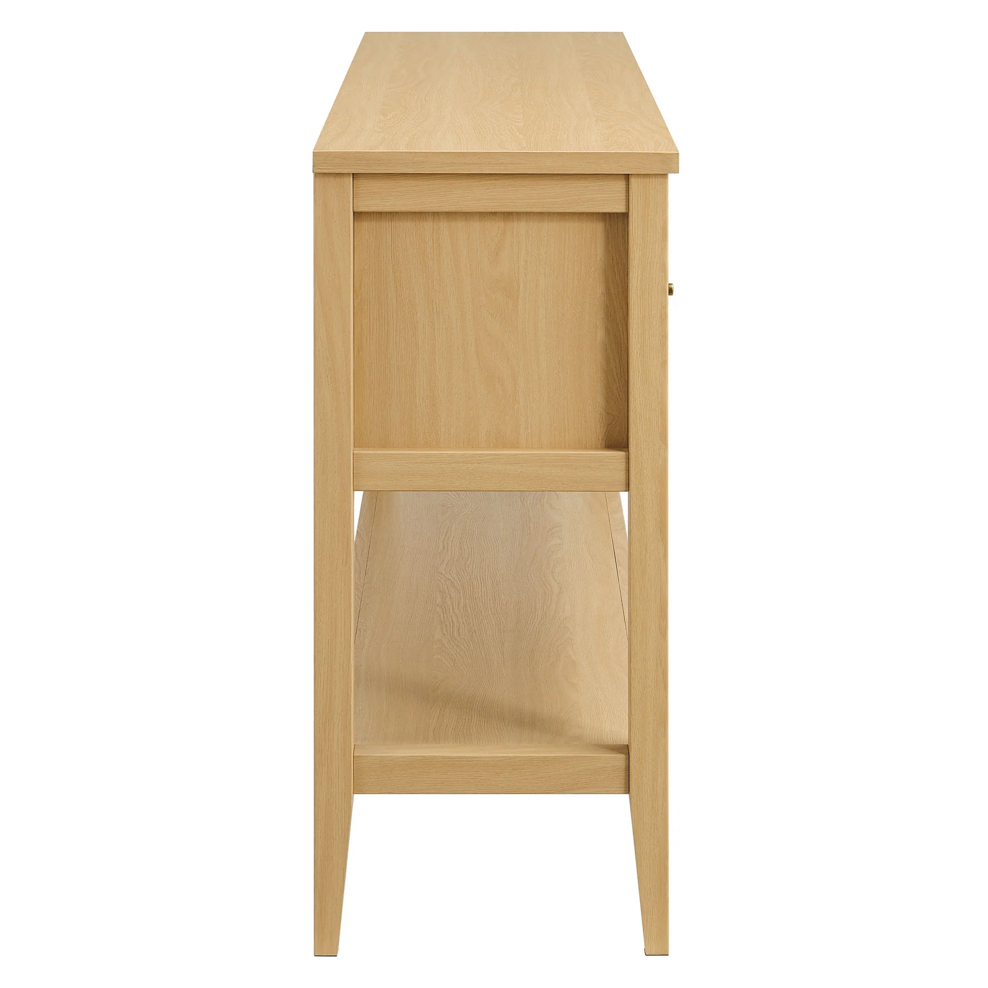 Elyra 62 Inch Rattan Console Table - Oak Denmark Home